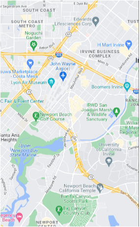 john wayne airport map